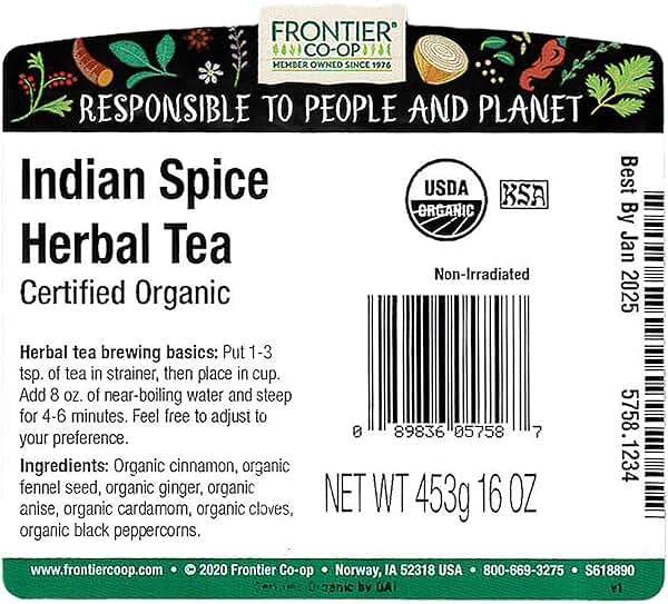 Frontier Co-op Organic Indian Spice Herbal Tea 1lb - Image 2