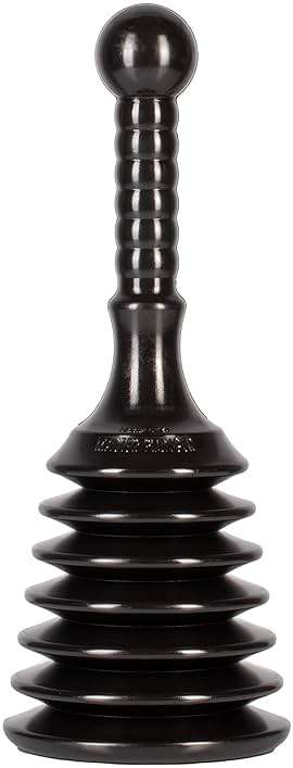 Master Plunger MPS4 Sink & Drain Plunger for Kitchen Sinks, Bathroom Sinks, Showers, and Bathtubs. Small and Strong Design with Large Bellows Commercial & Residential Use, Black - Image 1