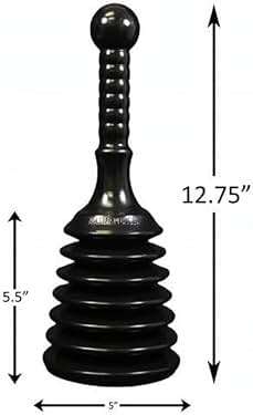 Master Plunger MPS4 Sink & Drain Plunger for Kitchen Sinks, Bathroom Sinks, Showers, and Bathtubs. Small and Strong Design with Large Bellows Commercial & Residential Use, Black - Image 2