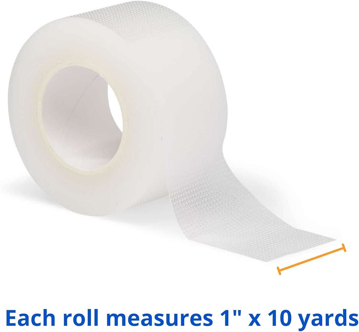 Medline Essentials Transparent Surgical Tape, 1 Inch x 10 Yards per Roll, Box of 12 Rolls - Image 4