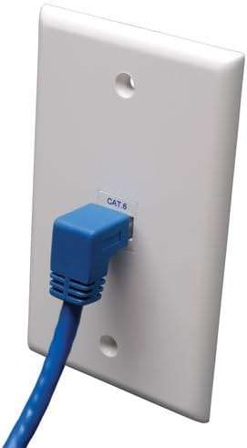 Tripp Lite Cat6 Gigabit Molded Patch Cable (RJ45 Right Angle M to RJ45 M) Blue, 3-ft.(N204-003-BL-RA) - Image 3