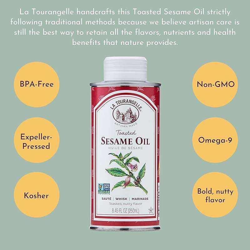 La Tourangelle, Toasted Sesame Oil, Great for Cooking, Add to Noodles, Stir-Fry, Vegetables, Vinaigrettes, and Marinades, 16.9 Fl Oz - Image 6
