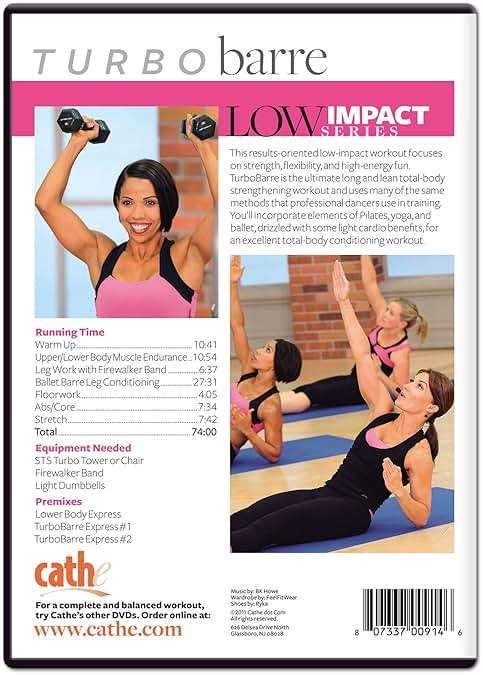 Cathe Friedrich's Low Impact Turbo Barre Exercise DVD - Combines Elements of Pilates, Yoga, and Ballet, With Some light Cardio - Devolp and Sculpt Strong Lean Legs - Image 2