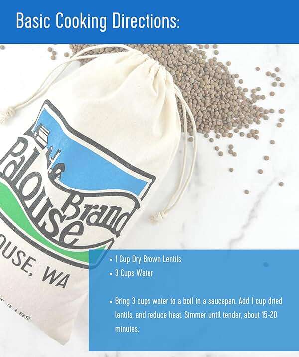 Palouse Brand Certified Glyphosate Residue Free Brown Lentils | 25 LBS | Bulk | Desiccant Free | Sproutable | Non-GMO Project Verified | Kosher - Image 6
