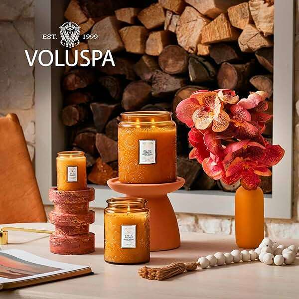 Voluspa Baltic Amber Candle, 18 oz, Coconut Wax Blend, Scented Candles for Home, 100 Hour Burn Time, Candle Jar - Image 6