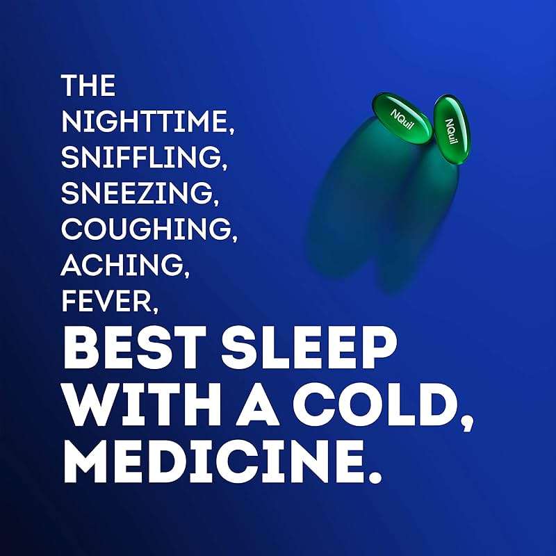 Vicks NyQuil Cold & Flu Relief Over-the-Counter Medicine, Powerful Multi-Symptom Nighttime Relief for Headache, Fever, Sore Throat, Aches, Sneezing, Runny Nose & Cough, 48 LiquiCaps - Image 3
