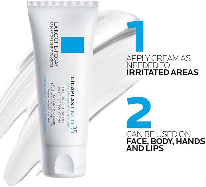 La Roche-Posay Cicaplast Balm B5 Skin Barrier Repair Cream with Centella Asiatica, Shea Butter & Panthenol | Multi-Purpose Healing Ointment for Dry, Irritated Skin | Face, Body & Hand Balm, Baby Safe - Image 8