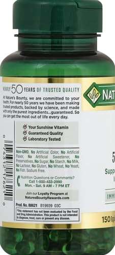 Nature's Bounty, D 2000 Iu Softgels, 150 Count - Image 10