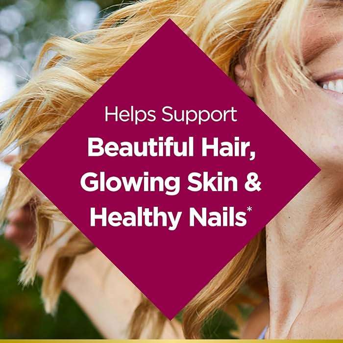 Nature's Bounty Optimal Solutions Hair, Skin & Nails Formula, with 3,000 mcg Biotin, 60 Coated Caplets, 20 Total Servings - Image 3