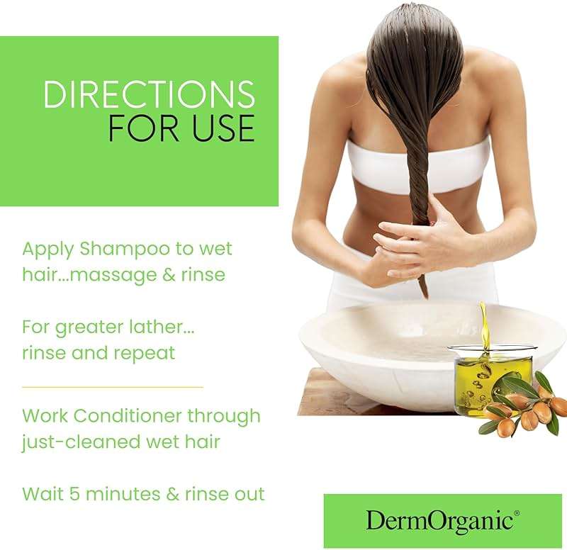 DermOrganic Daily Shampoo and Hydrating Conditioner with Argan Oil Duo Set , 33.8 fl.oz each - Image 7