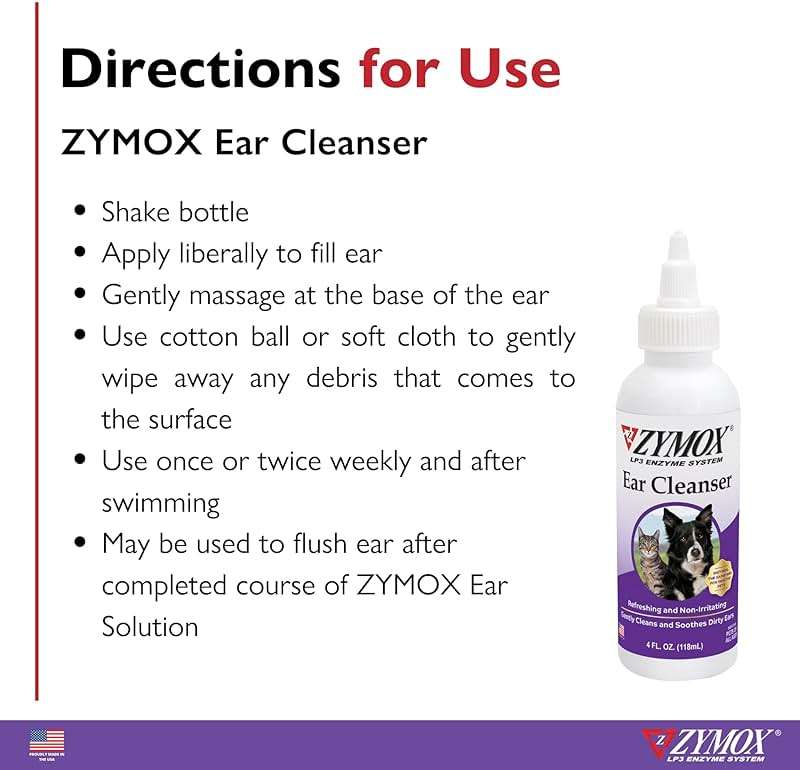 Zymox Ear Cleanser Solution for Dogs and Cats, 4oz - Image 6