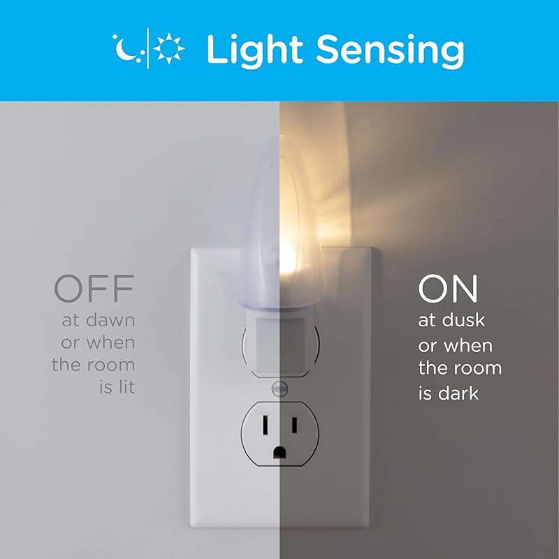 Lights by Night Plug in LED Night Light, Nightlight Plug into Wall, Dusk to Dawn Sensor, Warm White, Bedroom, Bathroom, Nursery, Hallway, Kitchen, UL Safety Listed, 11375 - Image 3