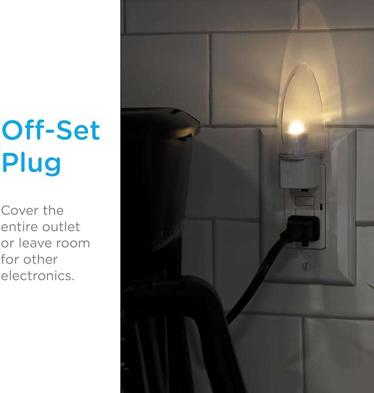 Lights by Night Plug in LED Night Light, Nightlight Plug into Wall, Dusk to Dawn Sensor, Warm White, Bedroom, Bathroom, Nursery, Hallway, Kitchen, UL Safety Listed, 11375 - Image 4