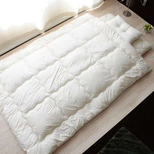 EMOOR Japanese Futon Comforter CLASSE Twin Made in Japan White, Foldable Floor Sleeping Bed Tatami Mat - Image 2