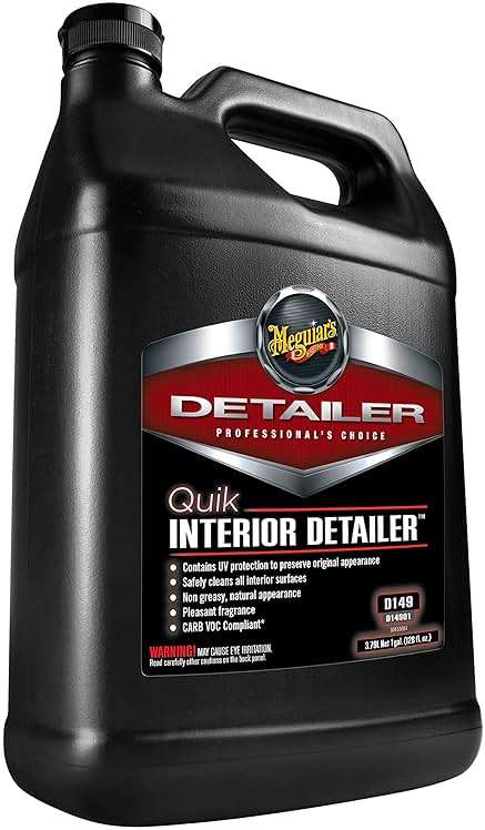 Meguiar's D14901 Detailer Quik Interior Detailer 3.79L safely cleans all interior surfaces - Image 2
