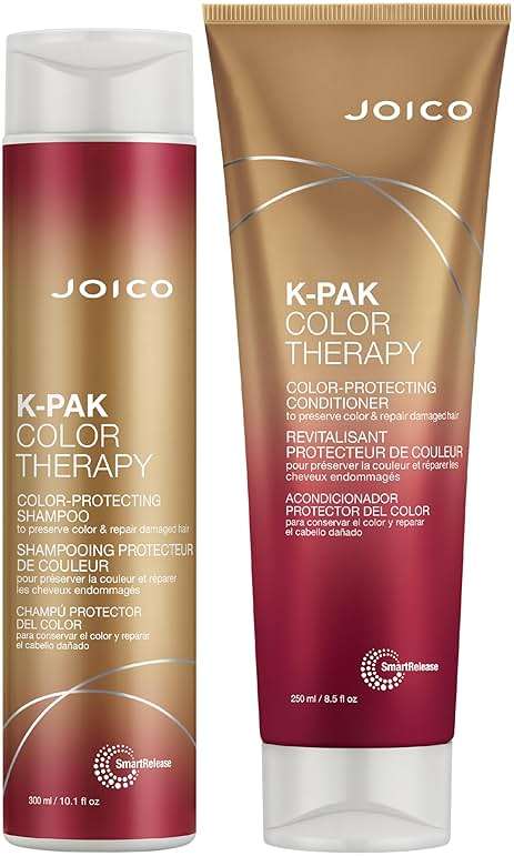 Joico K-PAK Color Therapy Color-Protecting Shampoo & Conditioner Set | For Color-Treated Hair | Boost Shine | Improve Elasticity | Repair Breakage | Rebuild Damaged Hair | With Keratin & Argan Oil - Image 1