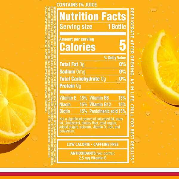 Sparkling Ice, Classic Lemonade Sparkling Water, Zero Sugar Flavored Water, with Vitamins and Antioxidants, Low Calorie Beverage, 17 oz Bottles (Pack of 12) - Image 2