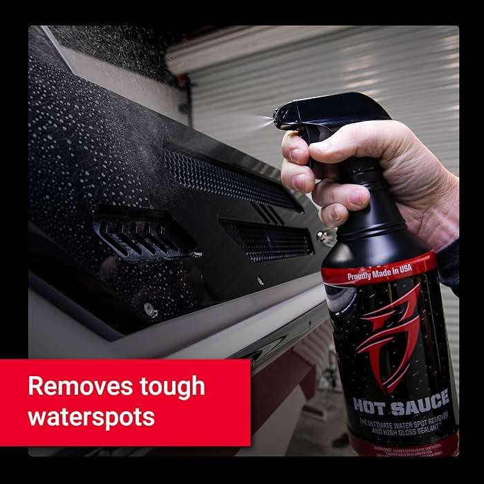 Bling Sauce Hot Sauce Premium Hard Water Spot Remover w/High-Gloss Wax Sealants for Boats, Cars, RVs, Powersport Vehicles, 32 oz. - Image 4