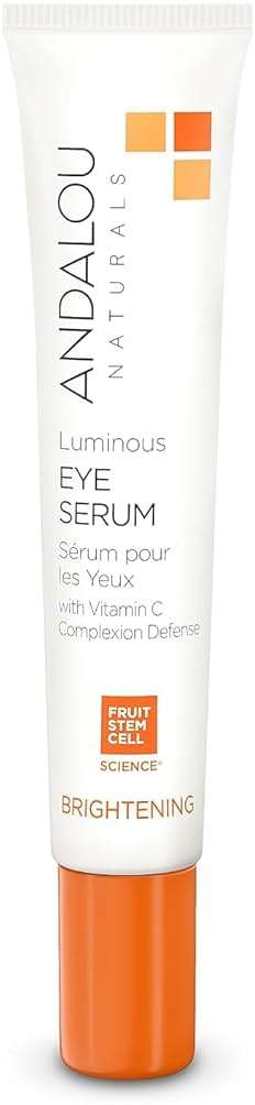 Andalou Naturals Luminous Eye Serum - Illuminating Under Eye Moisturizer for Dark Circles and Puffiness - With Vitamin C & Caffeine for a Rejuvenated, Youthful Appearance - 0.6 Oz - Image 1