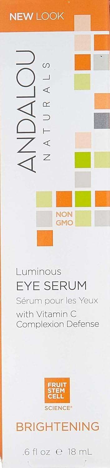 Andalou Naturals Luminous Eye Serum - Illuminating Under Eye Moisturizer for Dark Circles and Puffiness - With Vitamin C & Caffeine for a Rejuvenated, Youthful Appearance - 0.6 Oz - Image 2