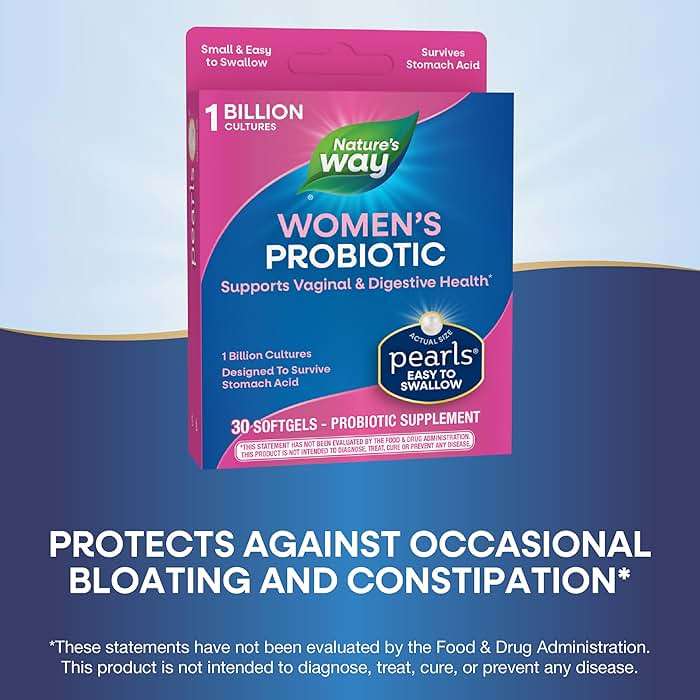 Nature's Way Women's Probiotic Pearls, Supports Vaginal and Digestive Health*, 1 Billion Live Cultures, Protects Against Occasional Bloating & Constipation*, Easy-to-Swallow Softgels, 30 Count - Image 3