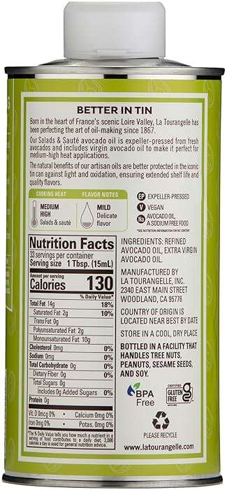 La Tourangelle Avocado Oil 16.9 Fl Oz, All-Natural, Artisanal, Great for Salads, Fruit, Fish or Vegetables, Buttery Flavor - Image 5