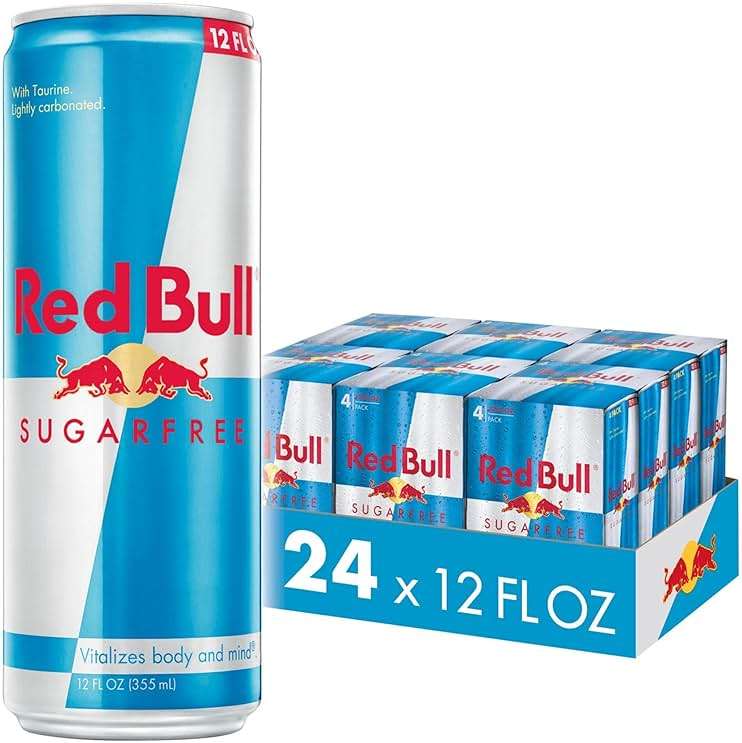 Red Bull Energy Drink, Sugar Free, 12 Fl Oz, Pack of 24 - Image 1
