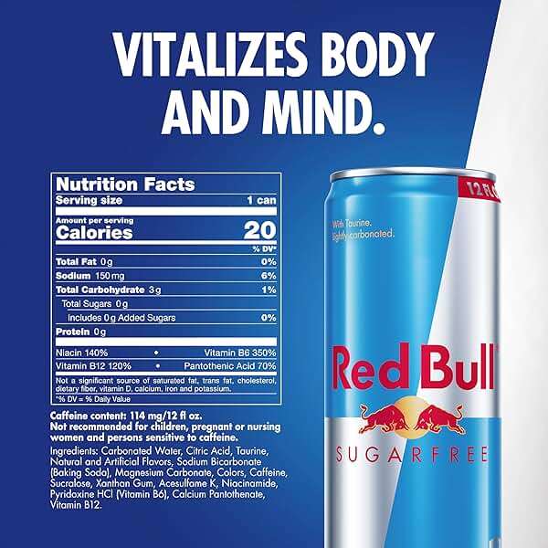 Red Bull Energy Drink, Sugar Free, 12 Fl Oz, Pack of 24 - Image 2