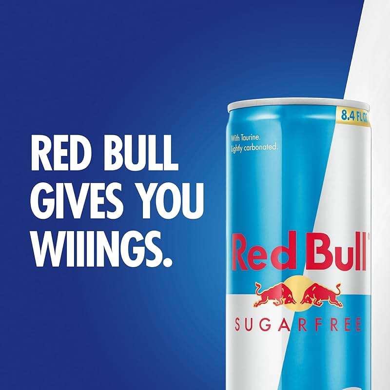Red Bull Sugar Free Energy Drink with 80mg Caffeine plus Taurine & B Vitamins, 8.4 Fl Oz, 6 Packs of 4 Cans (Pack of 24) - Image 9