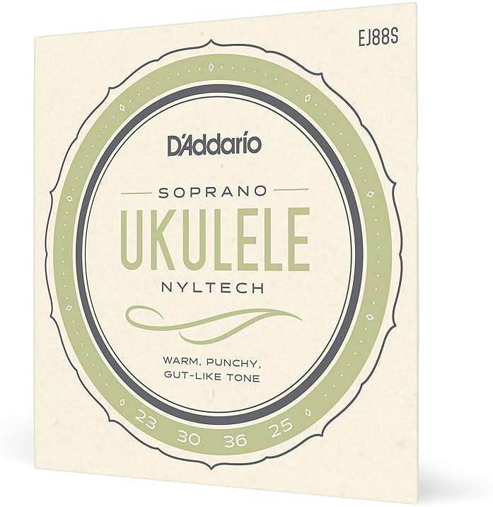 D'Addario Soprano Ukulele Strings, Nyltech, EJ88S, 4-String Set, Pack of 1 - Image 1