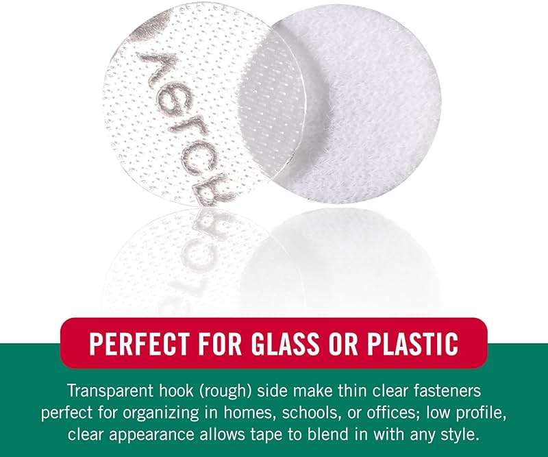 VELCRO Brand - Thin Clear Fasteners | General Purpose/ Low Profile | Perfect for Home or Office | 3/8" Circles , 56-Count - Clear - Image 7