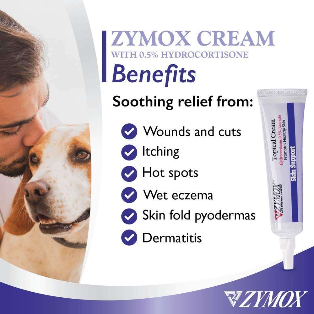 Zymox Topical Cream with 0.5% Hydrocortisone for Dogs and Cats, 1oz - Image 3