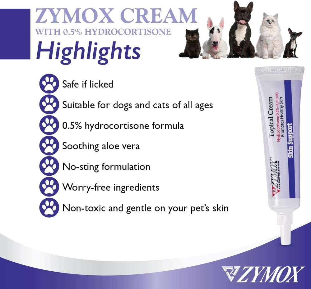 Zymox Topical Cream with 0.5% Hydrocortisone for Dogs and Cats, 1oz - Image 4