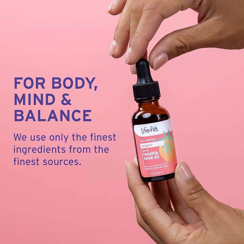 LIFE-FLO Pure Organic Rosehip Seed Oil, Hydrating Face Oil, Dry Skin Care, Cold Pressed from Organic Rose Hips, Rich in Fatty Acids and Vitamin A (Retinol), Hypoallergenic, 60-Day Guarantee, 1oz - Image 5