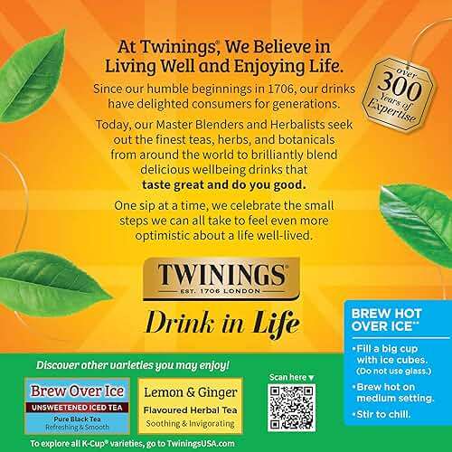 Twinings Green Tea K-Cup Pods for Keurig, 24 Count (Pack of 1), Smooth Flavour, Enticing Aroma, Caffeinated, Enjoy Hot or Iced - Image 4