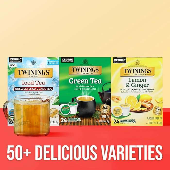 Twinings Green Tea K-Cup Pods for Keurig, 24 Count (Pack of 1), Smooth Flavour, Enticing Aroma, Caffeinated, Enjoy Hot or Iced - Image 5