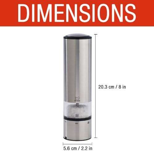 Peugeot Electric Salt & Pepper Mill Set - Stainless (Elis U'select Stainless Steel) - Image 4