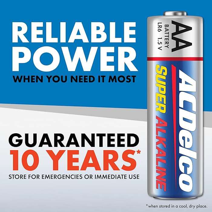 ACDelco 40-Count Double AA Batteries, Maximum Power Super Alkaline Battery for Home and Office, 10-Year Shelf Life, Reclosable Packaging - Image 3
