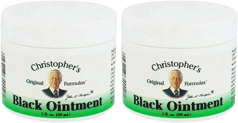 Christopher's Original Formulas Black Drawing Ointment, Natural Herbal Drawing Salve Ointment, 2 oz - Pack of 2 - Image 1