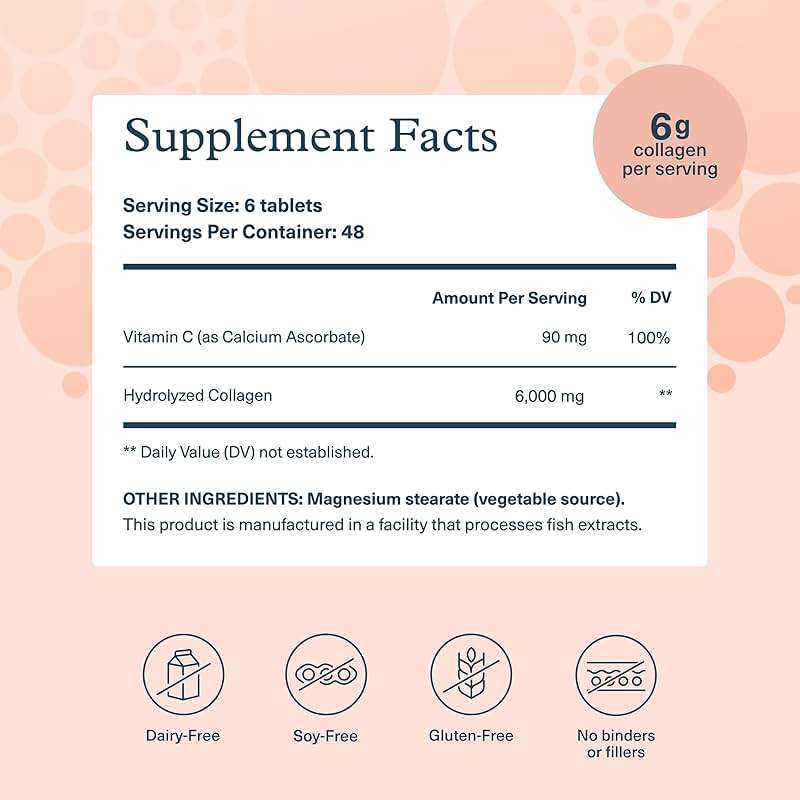 Youtheory Advanced Collagen - 6,000 mg Hydrolyzed Collagen Peptides - Includes Antioxidants & Contains Vitamin C - Hair Growth, Nails, Joint Health & Bone Support* - 290 Tablets (48-Day Supply) - Image 2