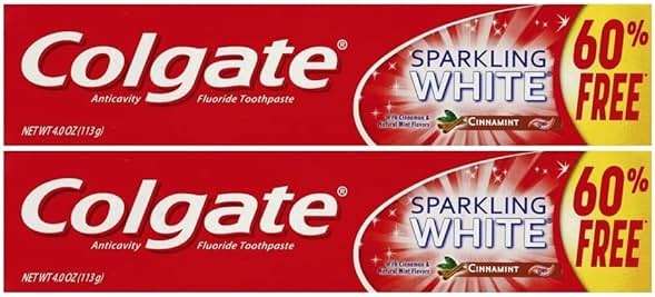 Colgate Sparkling White Cinnamint 4.0 Ounces (2 Pack) Toothpaste - Image 1