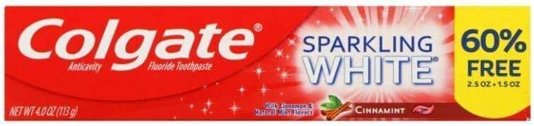 Colgate Sparkling White Cinnamint 4.0 Ounces (2 Pack) Toothpaste - Image 3