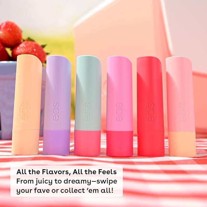 eos 100% Natural & Organic Lip Balm - Strawberry Sorbet, All-Day Moisture, Dermatologist Recommended for Sensitive Skin Care, Lip Care Products, 0.25 oz - Image 6
