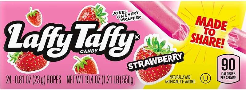 Laffy Taffy Rope Candy, Strawberry Flavor, 0.81 Ounce Ropes (Pack of 24) - Image 4