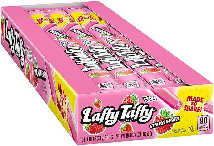 Laffy Taffy Rope Candy, Strawberry Flavor, 0.81 Ounce Ropes (Pack of 24) - Image 5