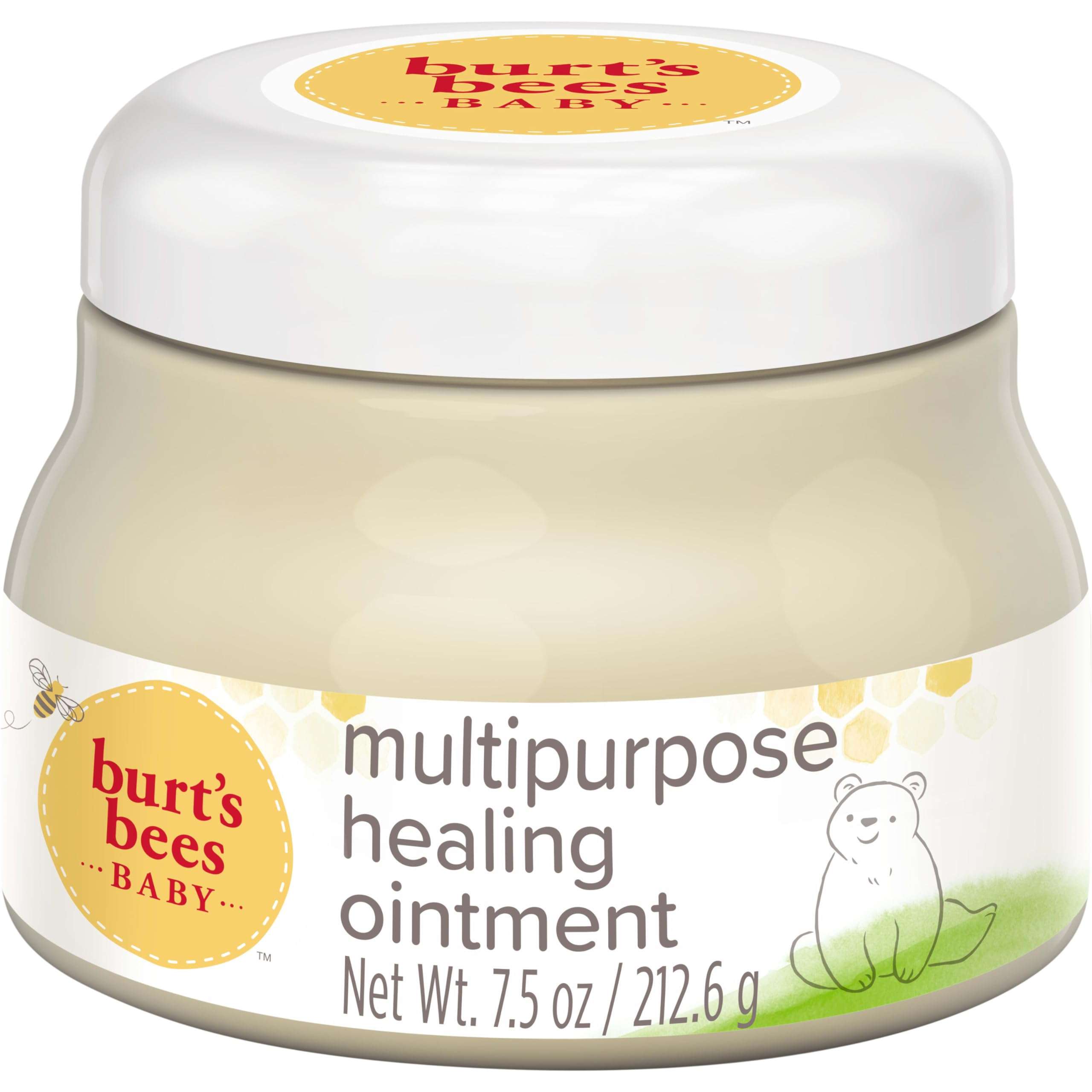 Burt's Bees Baby 100% Natural Origin Multipurpose Healing Ointment, Face & Body Baby Ointment – 7.5 Ounce Tub - Image 1