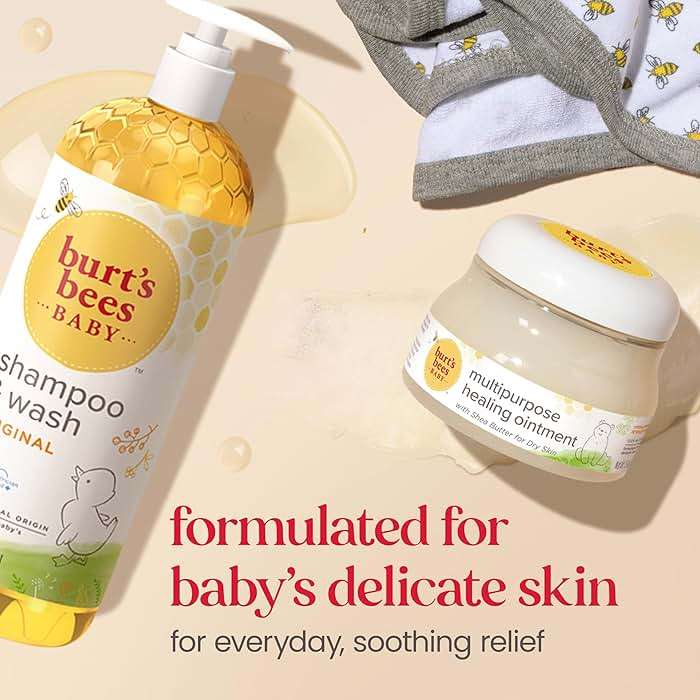 Burt's Bees Baby 100% Natural Origin Multipurpose Healing Ointment, Face & Body Baby Ointment – 7.5 Ounce Tub - Image 10