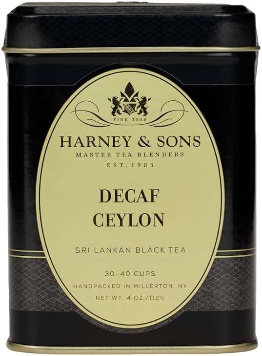 Harney & Sons Fine Teas Decaf Ceylon Black Tea Tin, 3oz Loose Leaf - Image 2