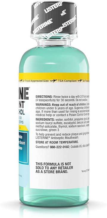 Listerine Antiseptic Zero Cavity Mouthwash, Clean Mint, 3.2 Ounce (Pack of 24) - Image 3