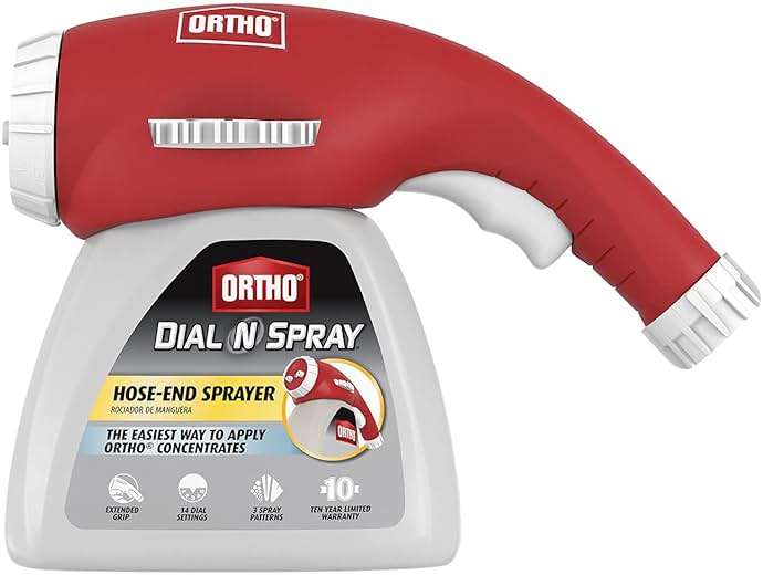 Ortho Dial N Spray Hose-End Sprayer - For Liquid Weed Killer, Insect Killer and Fungicide, Hose Fertilizer Sprayer with 14 Dilution Settings - Image 1